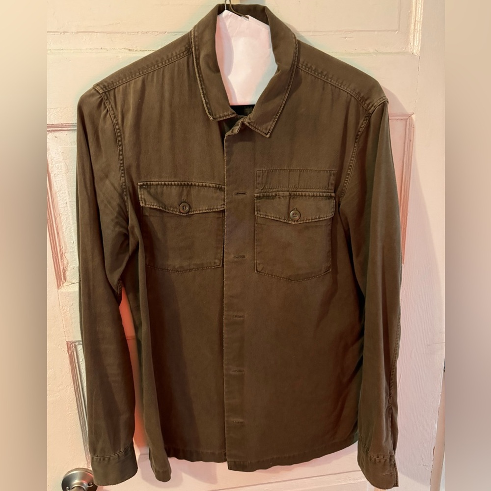 ALLSAINTS military cargo green over shirt